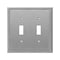 Amerelle Amerelle Metro Brushed Nickel 2 gang Die-Cast Metal Toggle Wall Plate 1 pk 77TTBN - alternate 1
